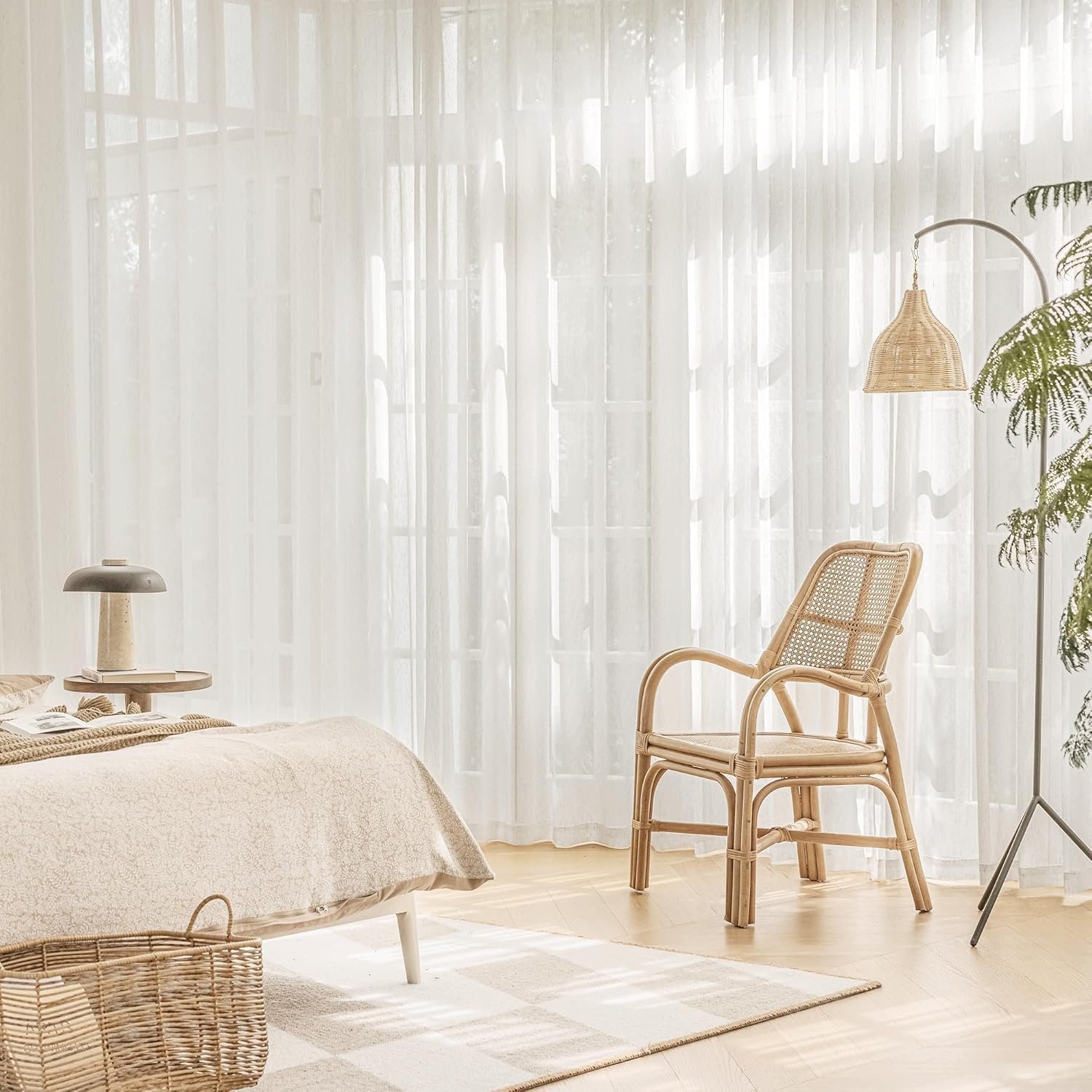 Linen Sheer Curtains (2 Panels) - Image 3